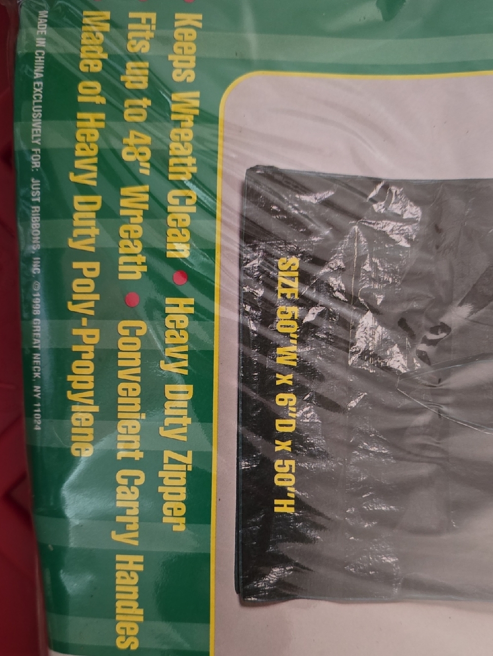 NWT Set Of 2 Extra Large Storage Bags for Artificial Wreaths - Black - Picture 4 of 4
